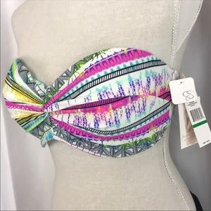 NWT Jessica Simpson underwire bandeau bikini top